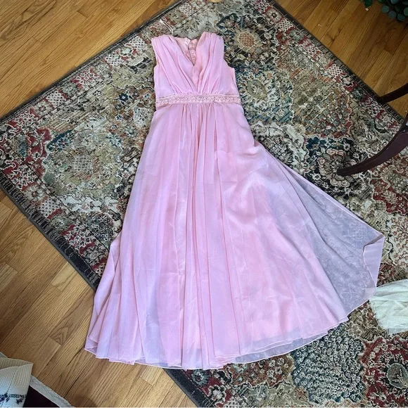 Vintage Dresses | Vintage 1970s Bubble Gum Pink Gown | Color: Pink | Size: L | Coltoninengland's Closet